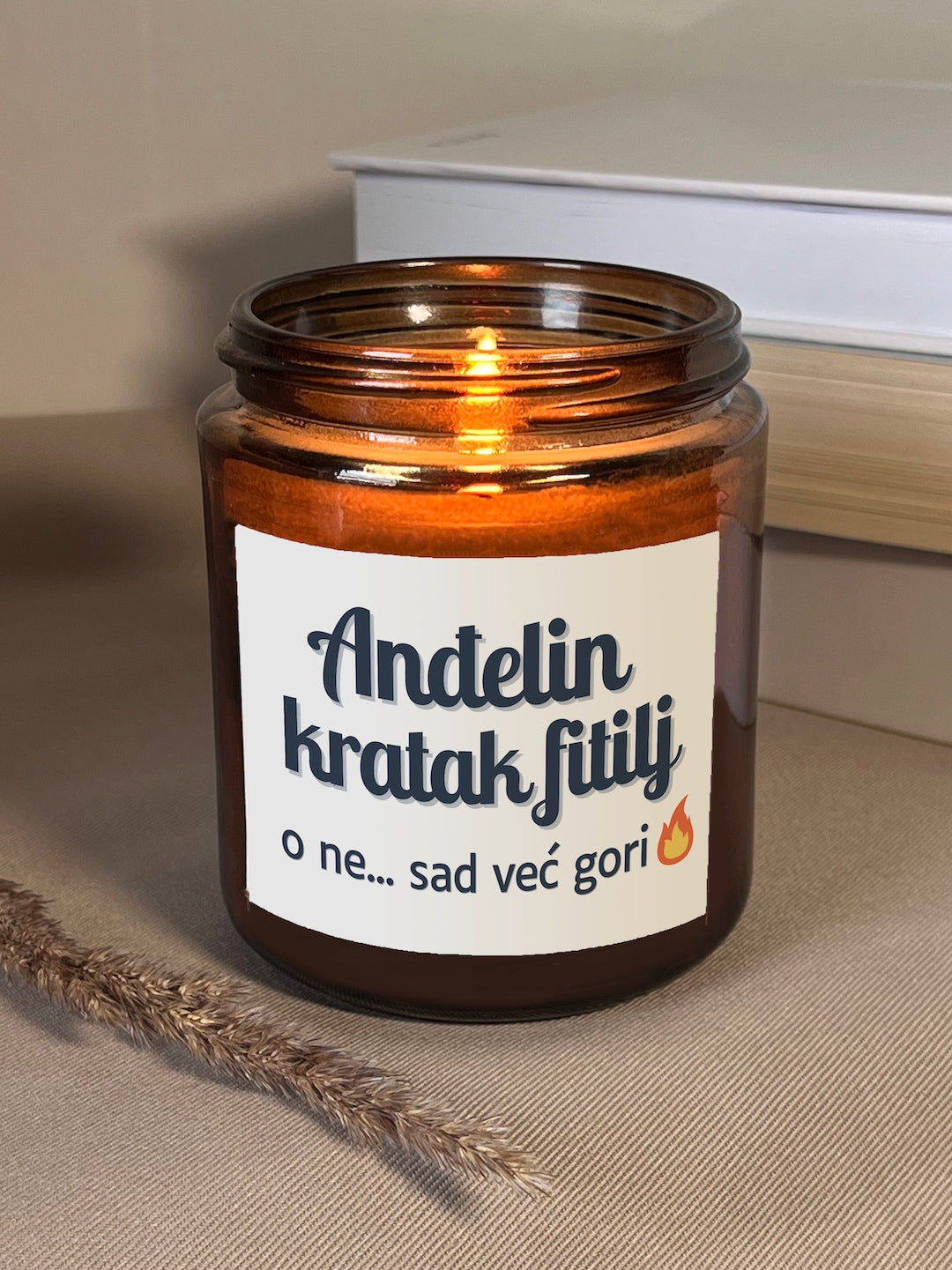 Kratak fitilj - personalizovana sveća